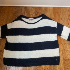 Juicy Couture wide horizontal stripe mohair blend sweater Sz M/L